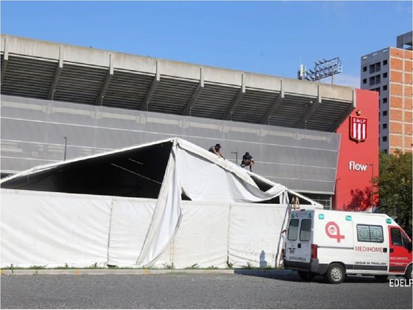 Construyen un hospital de campaña en el estadio de Estudiantes de La Plata
