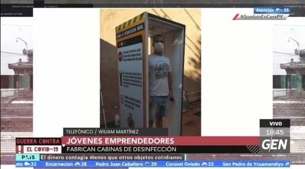 HOY / Fabrican cabina de desinfección, nuevo emprendimiento de jóvenes