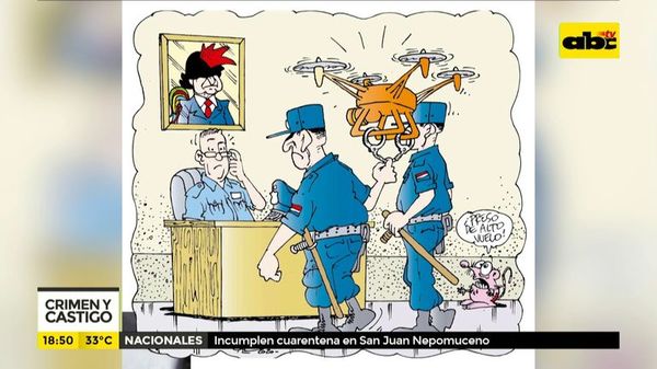 Dron terminó en comisaría de Mariano - Crimen y castigo - ABC Color