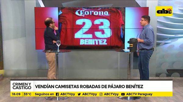 Vendían camisetas robadas de “Pájaro” Benítez - Crimen y castigo - ABC Color