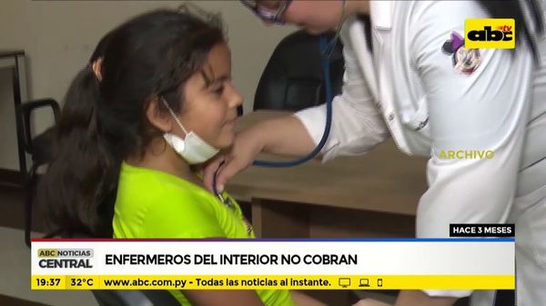 Enfermeros del interior no cobran desde hace 3 meses - ABC Noticias - ABC Color