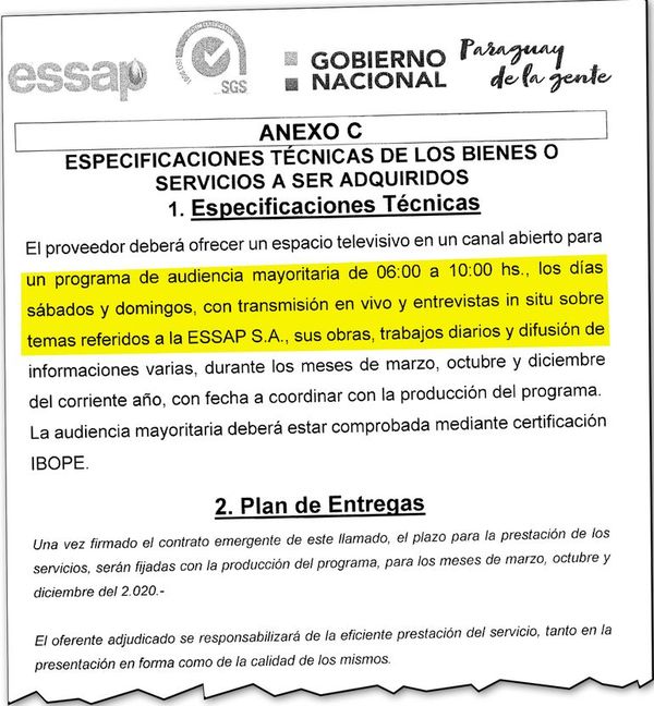 Titular de Essap quiere autobombo a costa de usuarios que no tienen agua - Política - ABC Color