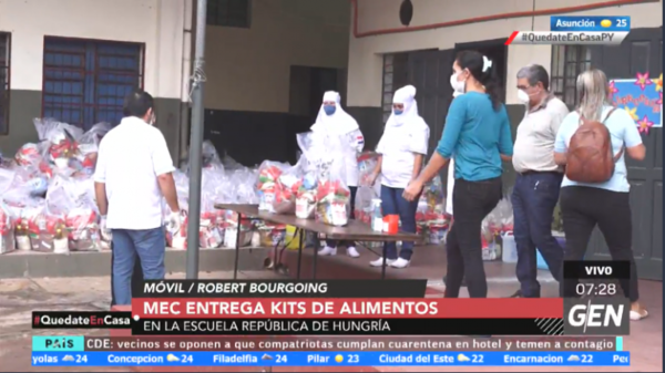 HOY / MEC inicia entrega de kits de alimentos en escuelas y colegios