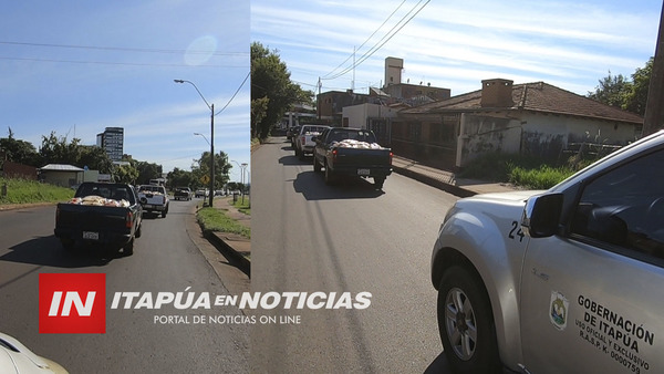 EN CARAVANA PARTIERON VÍVERES PARA ENTREGA EN B° CHAIPÉ Y PACÚ CUÁ.