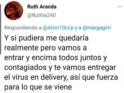 Fiscalía imputa a mujer por supuesta amenaza de contagio por Twitter