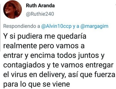 Imputan a mujer que amenazó con entregar el Covid-19 "en delivery"