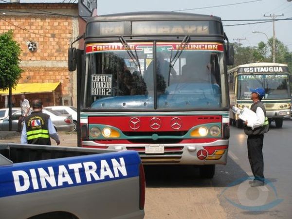 Dinatran suspende servicio de transporte público durante la Semana Santa