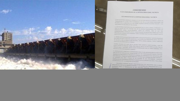 SINDICATOS DE LA EBY TAMBIÉN SE OPONEN A DESCUENTOS.