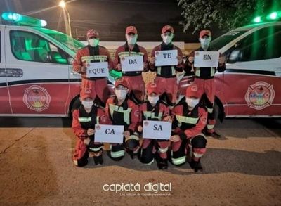Bomberos de la UREC de Capiatá claman por víveres para las guardias