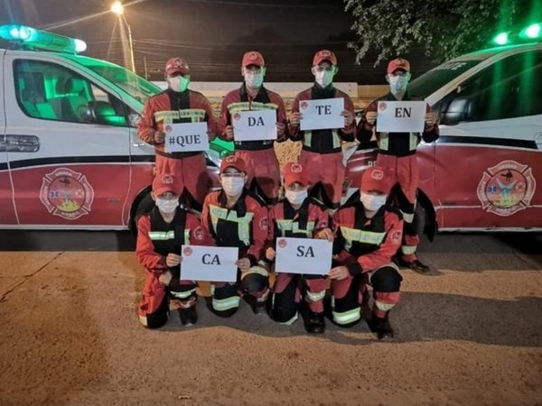 Bomberos de Capiatá claman por tapabocas, guantes y víveres