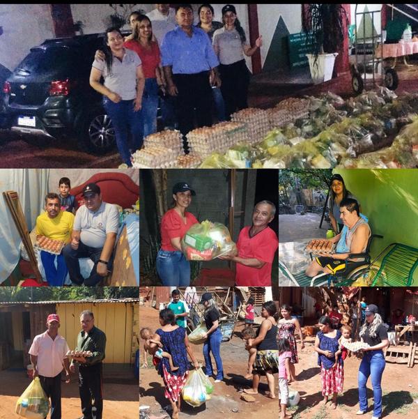 Fiscal y funcionarios donan 60 kits de alimentos a familias carenciadas - Noticde.com