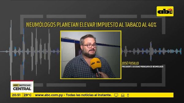 Neumólogos plantean elevar el impuesto al tabaco al 40% - ABC Noticias - ABC Color