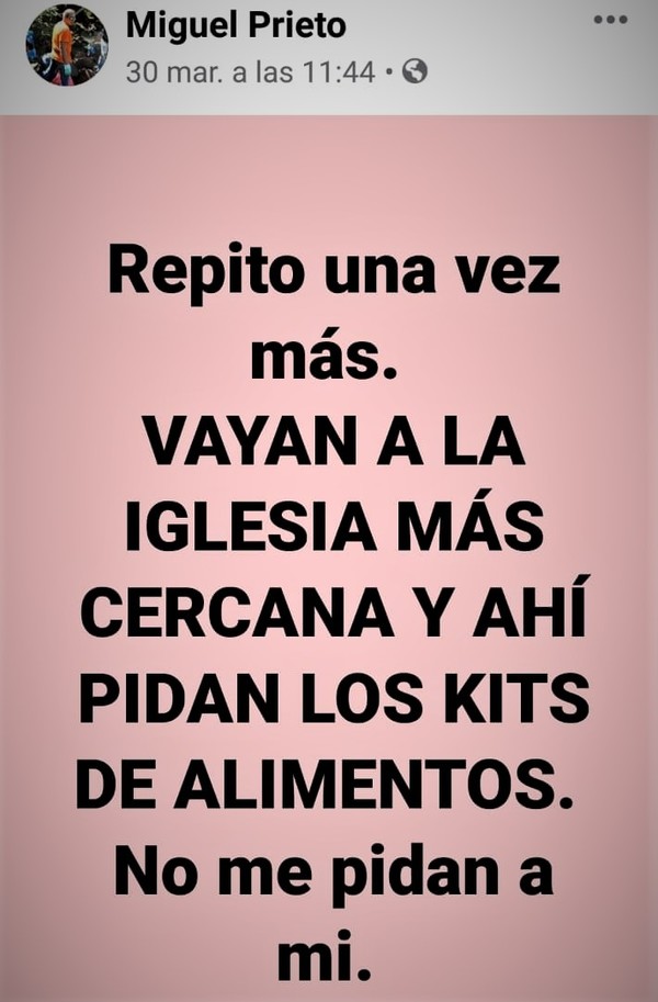 Sacerdotes piden a PRIETO NO MENTIR sobre kit de alimento y afirman que ellos no distribuyen