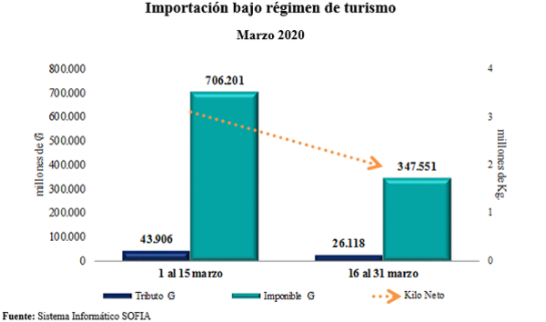 Régimen de turismo: Abrupta caída de importaciones