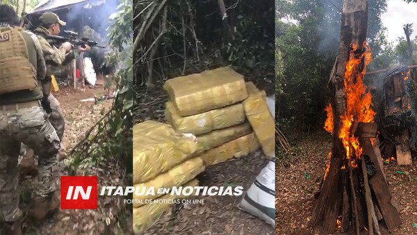 HALLAN MÁS DE 400 KG DE MARIHUANA EN ESTABLECIMIENTO RURAL DE MA. AUXILIADORA