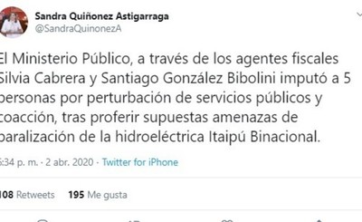 Imputación y pedido de prisión para sindicalistas de Itaipu