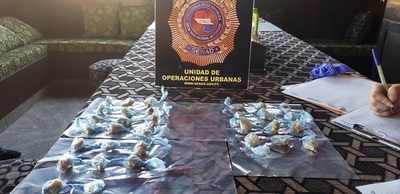 Arrojan paquete de crack al predio de una vivienda en Luque