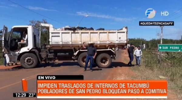 SAN PEDRO: CIUDADANOS IMPIDIERON EL ACCESO A REOS PROVENIENTES DE LA CAPITAL