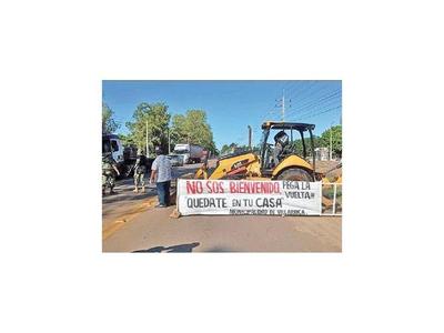 Guairá también se cierra  e impide la entrada de personas
