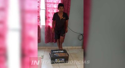 DETIENEN A UN HOMBRE Y UN ADOLESCENTE TRAS HURTO DE BATERÍAS