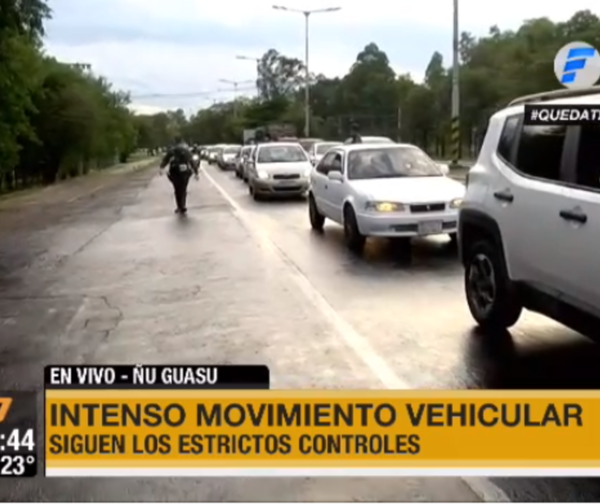 Intenso movimiento vehicular en la zona de Ñu Guasu
