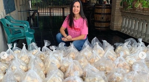 El aporte solidario de Meli Quiñónez para asentamientos de San Antonio 