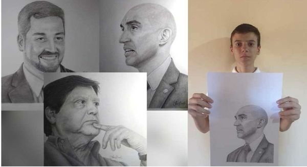 Joven de 15 años homenajea a nuestras autoridades con de arte - Digital Misiones