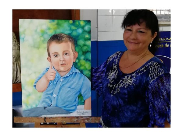 Pintaron retrato de Brunito para el oratorio que se levantó en su casa