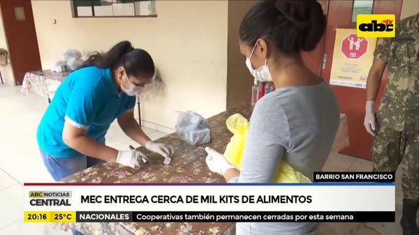 MEC entrega cerca de mil kits de alimentos en Barrio San Francisco - ABC Noticias - ABC Color