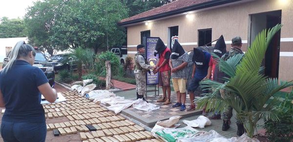 Incautan cerca de 400 kilos de marihuana
