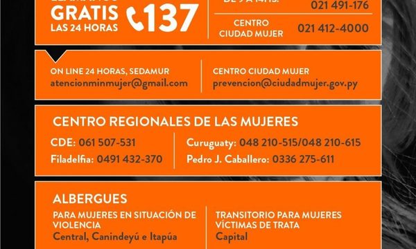 Instan al uso responsable de la Línea 137 «SOS Mujer» – Diario TNPRESS