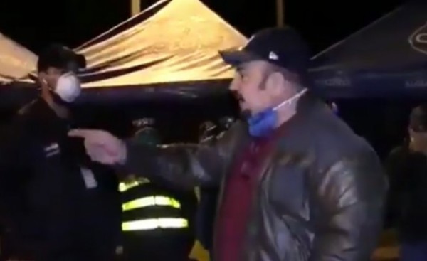 Diputado violó cuarentena y atropelló barrera policial
