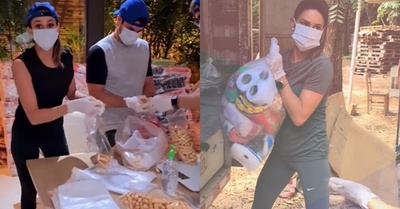 Leryn Franco decidió preparar kits y ayudar a quienes más lo necesitan