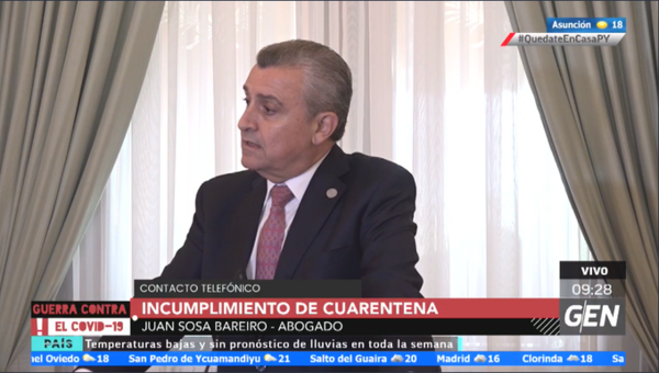 HOY / Abogado Juan Sosa Bareiro, sobre los incumplimiento de la cuarentena