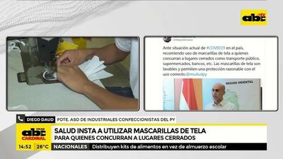 Salud insta a utilizar mascarillas de tela - ABC Noticias - ABC Color