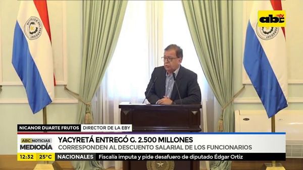 Yacyretá entregó G. 2.500 millones - ABC Noticias - ABC Color