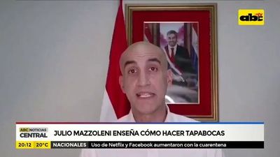 Julio Mazzoleni enseña como hacer tapabocas - ABC Noticias - ABC Color