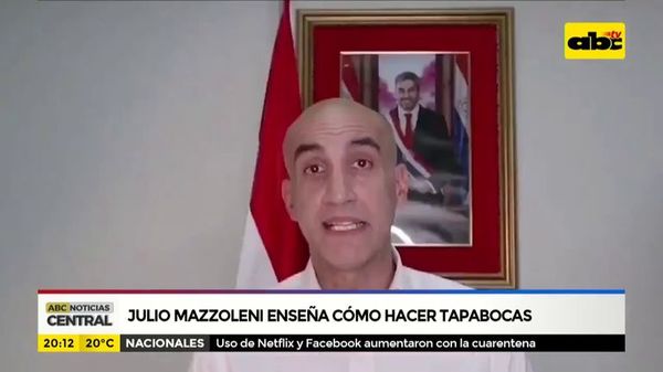 Julio Mazzoleni enseña como hacer tapabocas - ABC Noticias - ABC Color