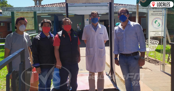 «Todos contra el COVID-19»: IPS ya cuenta con la barrera sanitaria para desinfectar a las personas