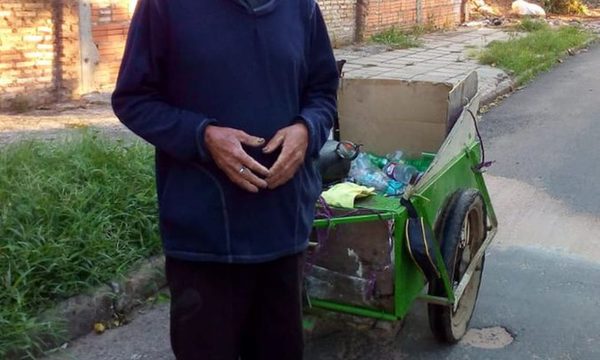 Reciclador llama a la solidaridad para alimentar a su familia