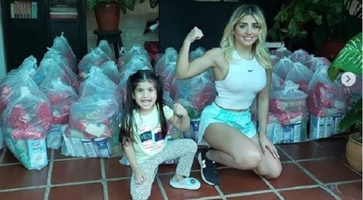 Kathy Di Quinto entregó víveres a una comunidad indígena