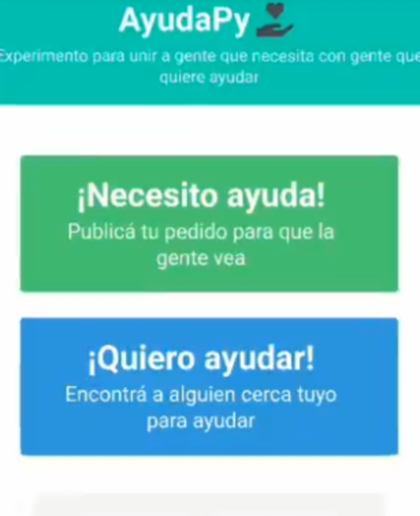 AyudaPy: una plataforma para unir gente que necesita con gente que quiere ayudar