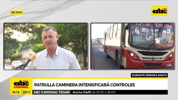 Patrulla Caminera intensifica controles durante Semana Santa - ABC Noticias - ABC Color