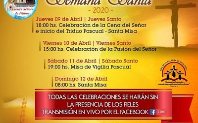 Celebraciones por Semana Santa se vivirán vía Facebook