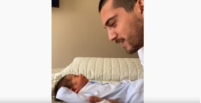 El tierno video que compartió Rubén Rubín junto a su hijo recién nacido