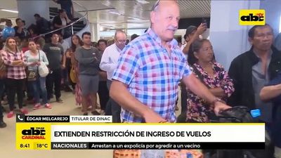 Extienden restricción de ingreso de vuelos - ABC Noticias - ABC Color