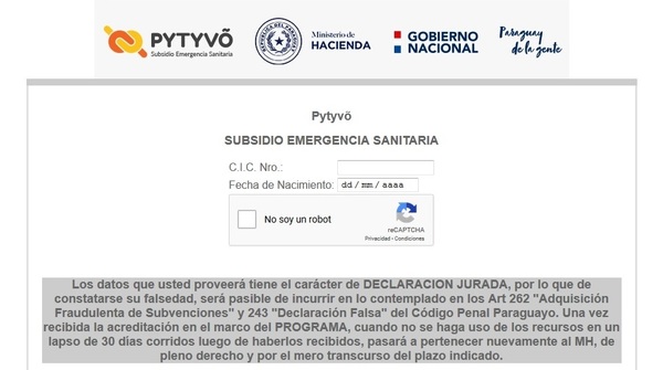 Pena de cárcel de hasta 5 años a quienes mientan para obtener subsidios