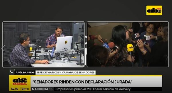 Senadores rinden con declaración jurada - ABC Noticias - ABC Color