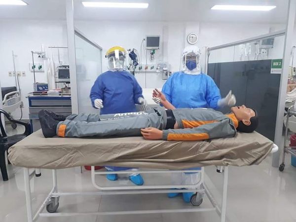 Simulacro para atender a pacientes con COVID-19 positivo - ABC en el Este - ABC Color