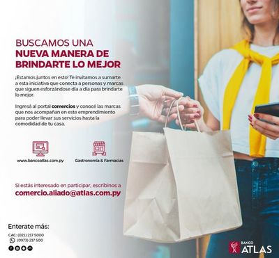 Banco Atlas habilita un catálogo online para que comercios ofrezcan servicios - Empresariales - ABC Color